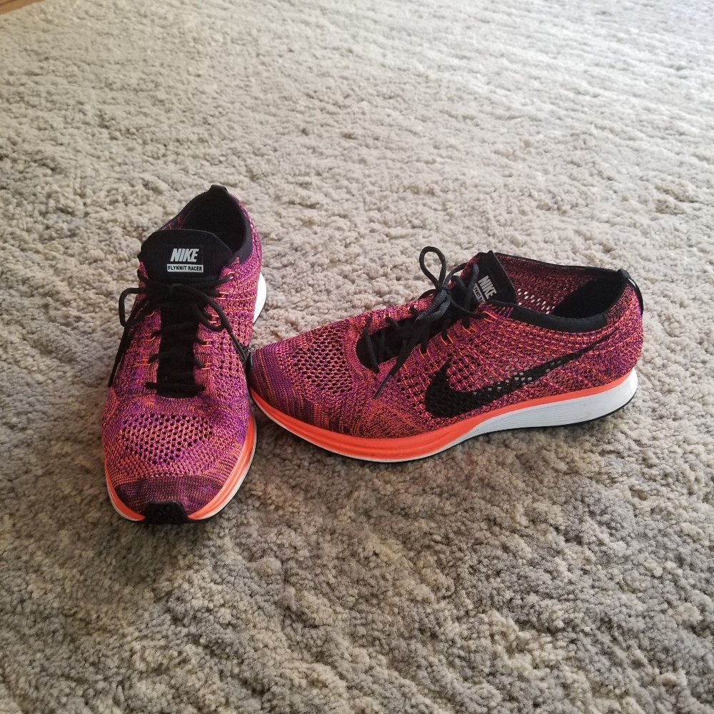 Nike Flyknit Racer Acai Berry Purple Orange